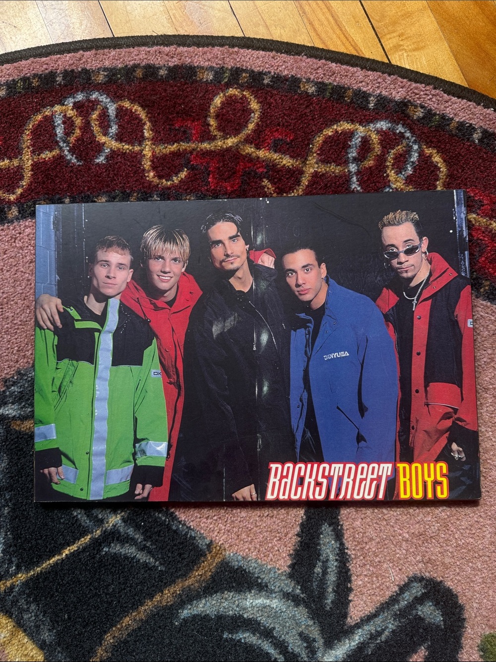 VINTAGE BACKSTREET BOYS WOODEN WALL POSTER